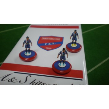 Subbuteo Andrew Table Soccer Panionios 2015-2016 away kit on Lightweight Bases